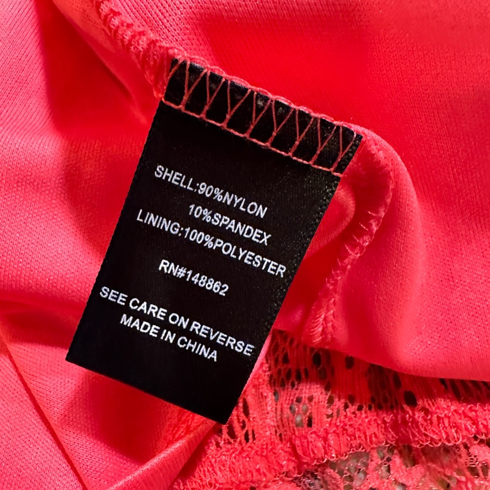 Torrid deep sea coral lace skater dress. Plus size 3 - Picture 8 of 9